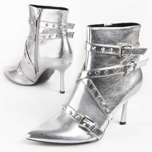 (Silber, 40) Damen-ankle-boots Mit Absatz. Montevita Botinia14 100648