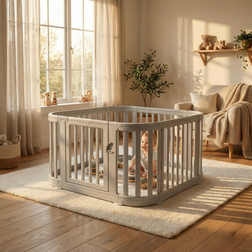 Venture All Stars Baby Playpen - Grey 1