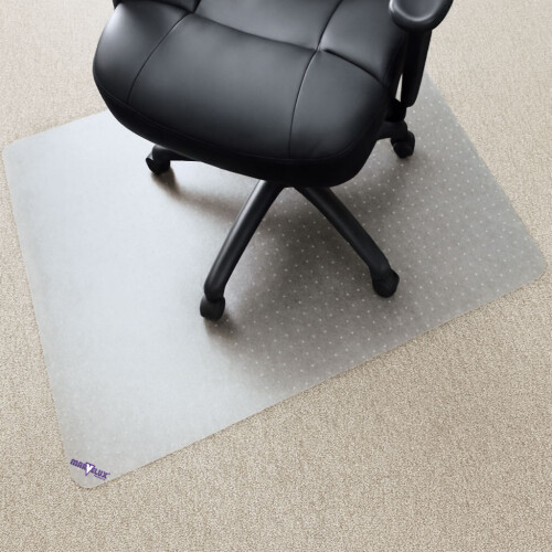 Marvelux Large PVC Office Chair Mat for Low Pile Carpets 120 x 150cm, Rectangular