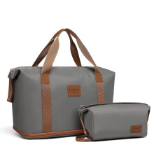 Kono Sac de Voyage Déployable 36L, Sac de Sport Impermé avec Compartiment Humide et Trousse de Maquillage, Gris