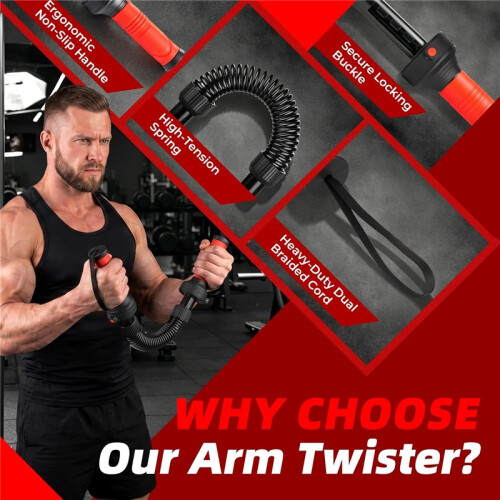 Adjustable Arm Chest Expander Spring Resistance Strength Training Equipment，30-50kg 2