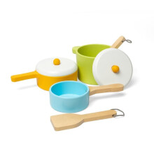Conjunto de utensílios de cozinha BigJigs em madeira para brincar, madeira FSC sustentável