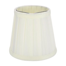 Fabric Chandelier Lampshade Holder Clip Sconce Beside Bed Lamp Hanging Light, Beige Yellow