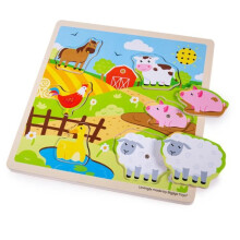 Bigjigs Farm Sound Puzzle - 8 kpl - 3-vuotiaille ja sitä vanhemmille lapsille