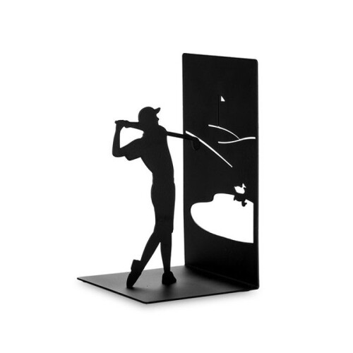 Porta-libri - Balvi - Backswing - Metallo - Nero - Design Golfista