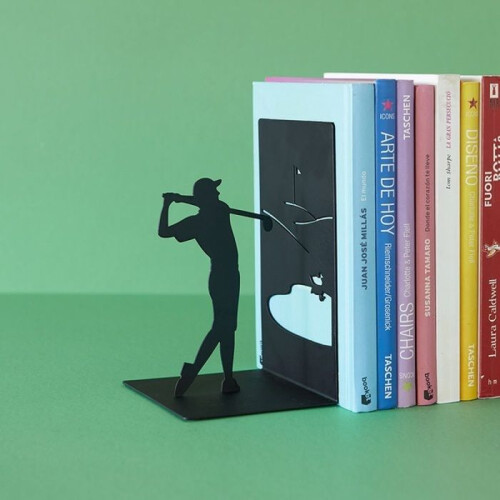 Porta-libri - Balvi - Backswing - Metallo - Nero - Design Golfista 2
