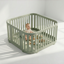 Venture All Stars Baby Playpen - Green