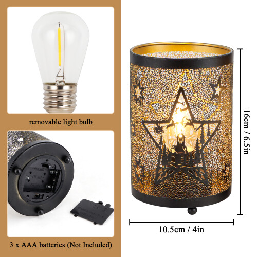 2 Night LED Lamps Battery Operated Star Lights 1