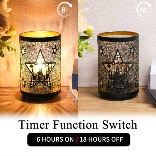 2 Night LED Lamps Battery Operated Star Lights 2