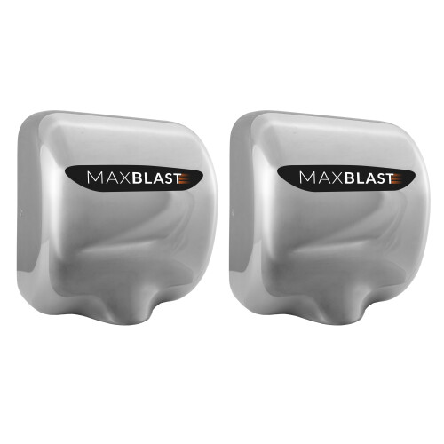 MAXBLAST Automatic Hand Dryers 2 x Electric PowerfulToilet Drying Speed Drier Machine 2