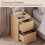 Vida Designs (Pine) Denver 2 Drawer Bedside Chest with Power Outlet, Modern Nightstand Storage Table 7