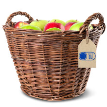 Creative Home Weidenkorb mit Zwei Henkel | Groß ø 45 cm | Für Geschenkkorb