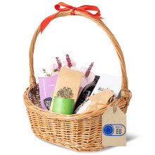 Creative Home Oval Einkaufskorb Weidenkorb Schrägem mit Henkel 37x30x37 cm