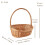 Creative Home Oval Einkaufskorb Weidenkorb Schrägem mit Henkel 37x30x37 cm 3