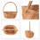 Creative Home Oval Einkaufskorb Weidenkorb Schrägem mit Henkel 37x30x37 cm 7