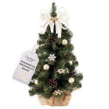 Creative Home Weihnachtsbaum Geschmückt Cremefarben | Höhe 40 cm