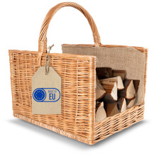 Creative Home Groß Kaminkorb Holzkorb Kaminholzkorb Rattan 50 x 34 x 50 cm