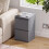 Vida Designs (Grey) Denver 2 Drawer Bedside Chest with Power Outlet, Modern Nightstand Storage Table 2