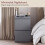 Vida Designs (Grey) Denver 2 Drawer Bedside Chest with Power Outlet, Modern Nightstand Storage Table 5