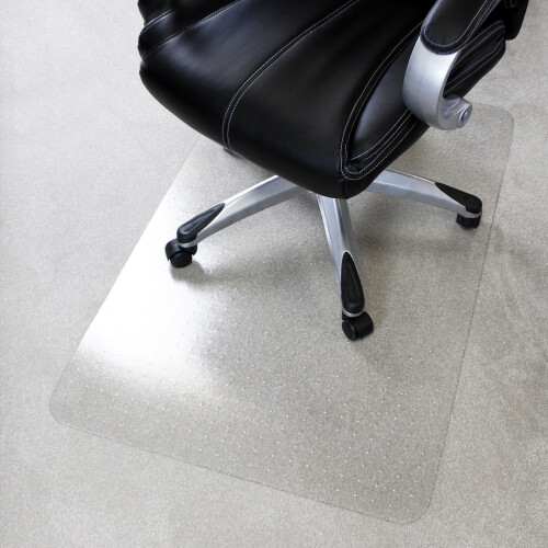 Marvelux Large Enhanced Polymer Clear Office Chair Mat for Standard Pile Carpets, 120 x 150cm Rectangular
