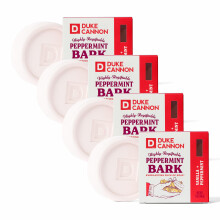 Duke Cannon Pfefferminz-Bark-Seife für Männer, 4er Pack - Langanhaltende 10 oz Riegel mit erfrischendem Duft