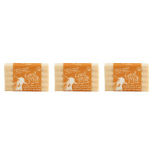 San Francisco Soap Company Ziegenmilchseife 3er Pack - Honig & Ziegenmilch (4 Unzen x 3) | Feuchtigkeitsspendende natürliche Seife mit Sheabutter