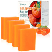 yonisayo 4er Set Persimmon Seife für ältere Menschen, Japanische Persimone & Grüntee-Extrakt