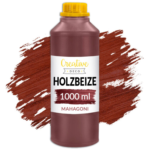 Creative Deco Holzbeize auf Wasserbasis | 1L | Mahagoni Holz Farbe