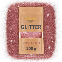 Creative Deco 200g Roségold Glitzerpulver für Wandfarbe | 0,2mm