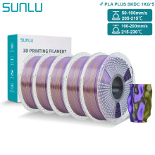 SUNLU PLA PLUS Silk 3D-Druckerfilament, 1,75 mm, Noir Gold Purple, Glänzende Seiden-Textur