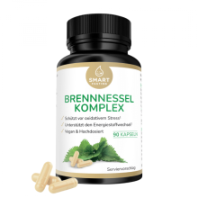 Brennnessel Komplex 90 Kapseln – 500 mg Brennnesselblatt-Extrakt mit Rosskastanie & Weinrebenblatt, vegan – Smart Fasting