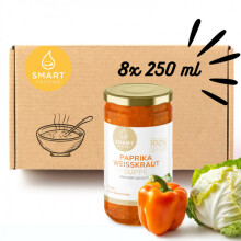 Paprika-Weißkraut Suppe 8x 250 ml – 100% Natur, ohne Zusätze, schnell zubereitet, produziert in Deutschland – Smart Fasting