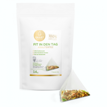 Fit in den Tag Tee – 21 Pyramidenbeutel à 2 g Kräutertee, 100% Natur, ohne Zucker- & Aromazusatz – Smart Fasting