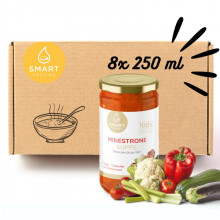 Minestrone Suppe 8x 250 ml – 100% Natur, ohne Zusätze, schnell zubereitet, produziert in Deutschland – Smart Fasting