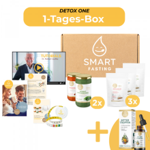 1-Tages-Detox-Box – vegane Fasten- & Suppenkur für Zuhause, sanfte Entlastungskur ohne Hungern, inkl. Anleitung & Maßband – Smart Fasting