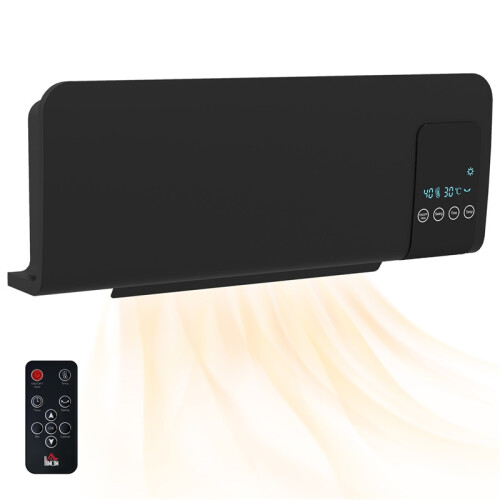 2000W Wall Mounted Heater, 18-45C Temperature, Black 1
