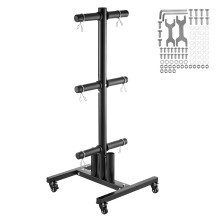 VEVOR Support de poids standard, Rack à disques avec roulettes, Capacité 1000 lbs, Stockage salle de sport