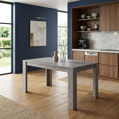Grey Dining Table, 2 Black Tufted Velvet Chairs and 1 Bench Dining Set 2