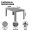 Grey Dining Table, 2 Black Tufted Velvet Chairs and 1 Bench Dining Set 4