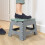 JVL Small Step Stool, Grey 6