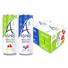 Aspire Healthy Energy Strawberry Watermelon & Mixed Berry 12 x 330ml