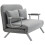 Two-Seater Click-Clack Sofa Bed - Light Grey 2