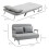 Two-Seater Click-Clack Sofa Bed - Light Grey 5