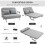 Two-Seater Click-Clack Sofa Bed - Light Grey 6