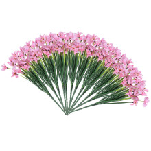 Artificial Flowers for Outdoors, 12 Bundles UV Resistant Fake Flowers for Outside, No Fade Plastic Faux Flowers,
