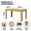 Wooden Rectangle Oak Dining Table (140x80x75cm) 2