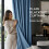 Imperial Rooms (Linen Ringtop - Blue) 66x84 Dual Panel Curtains with Free Tiebacks | Premium Quality Drapes 2