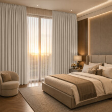 (Blackout Pencil Pleat - Cream) 66x84 Dual Panel Curtains with Free Tiebacks | Premium Quality Drapes