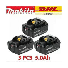 (6.0Ah1 Charger1) (5.0Ah 3pcs) 100% Makita 6ah Makita 18v Battery Bl1830b Bl1850b Bl1850 Bl1840 Bl1860 Bl1815 Replacement Lithium Battery-fj