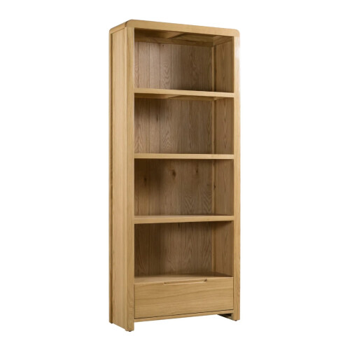 Curve Oak Tall Bookcase 1